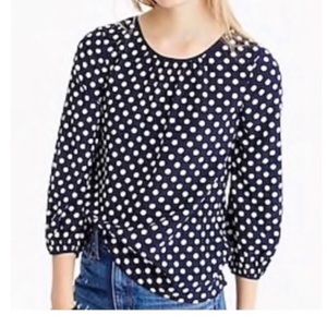 J.Crew Silk Polka Dot Blouse